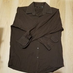 Hugo Boss Brown Long Sleeve Dress Shirt 16.5
